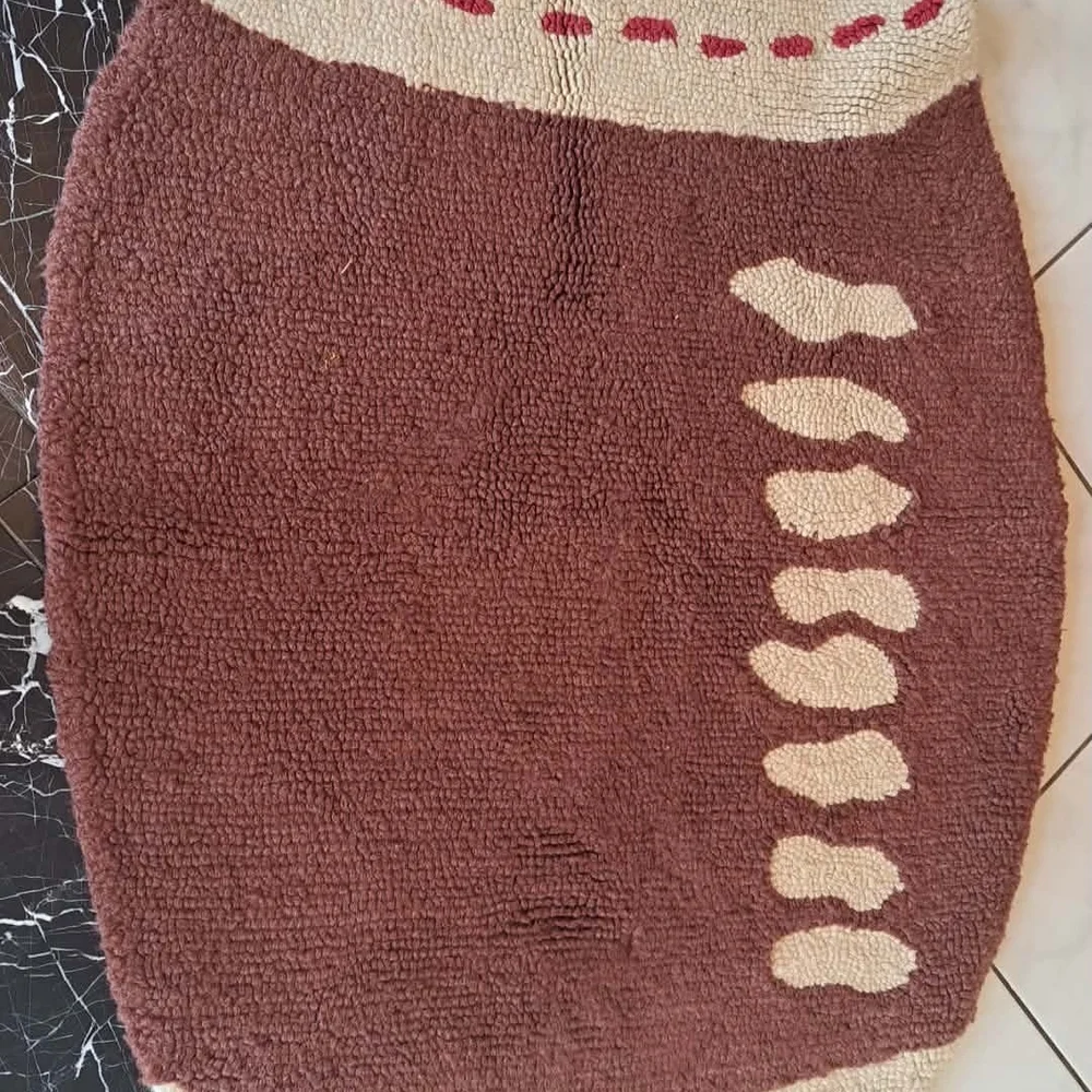 Pottery Barn Kids Brown and Cream Textured Rug